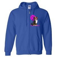 Bernese Mountain Dog Mom Valentine’S Day Pet Lover Design Cute Gift Full Zip Hoodie