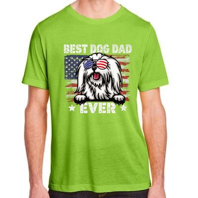 Best Maltese Dad Ever American Flag Fathers Day Gift Adult ChromaSoft Performance T-Shirt