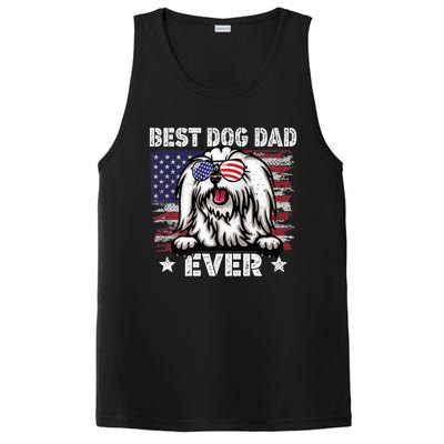 Best Maltese Dad Ever American Flag Fathers Day Gift PosiCharge Competitor Tank