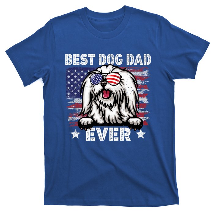 Best Maltese Dad Ever American Flag Fathers Day Gift T-Shirt