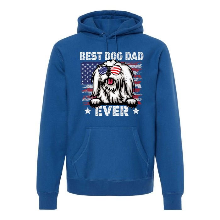 Best Maltese Dad Ever American Flag Fathers Day Gift Premium Hoodie