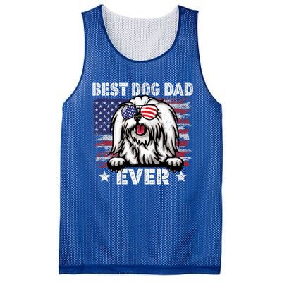 Best Maltese Dad Ever American Flag Fathers Day Gift Mesh Reversible Basketball Jersey Tank