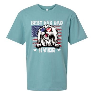 Best Maltese Dad Ever American Flag Fathers Day Gift Sueded Cloud Jersey T-Shirt