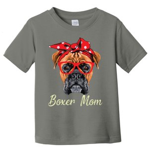 Boxer Mom Dogs Tee Mothers Day Dog Lovers Gifts For Women Toddler T-Shirt