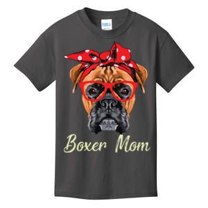 Boxer Mom Dogs Tee Mothers Day Dog Lovers Gifts For Women Kids T-Shirt