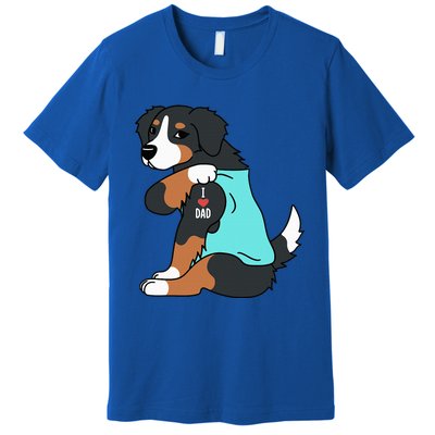 Bernese Mountain Dog I Love Dad Funny Dog Premium T-Shirt