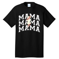 baseball Mama Distressed Lightning Bolt Mom Tall T-Shirt