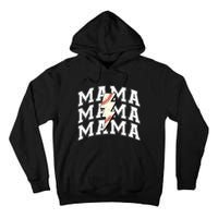 baseball Mama Distressed Lightning Bolt Mom Tall Hoodie