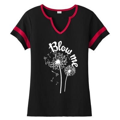 Blow Me Dandelion Ladies Halftime Notch Neck Tee