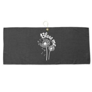 Blow Me Dandelion Large Microfiber Waffle Golf Towel