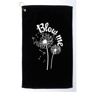 Blow Me Dandelion Platinum Collection Golf Towel