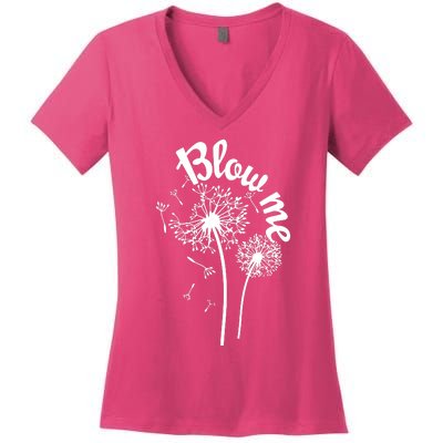 Blow Me Dandelion Women's V-Neck T-Shirt