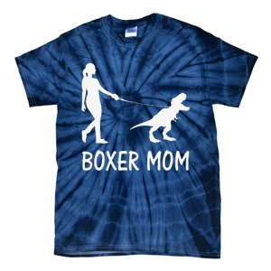 Boxer Mom Dog Boxer Mama Dinosaur Funny Mothers Day Tie-Dye T-Shirt