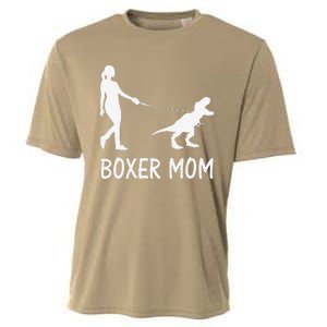 Boxer Mom Dog Boxer Mama Dinosaur Funny Mothers Day Cooling Performance Crew T-Shirt