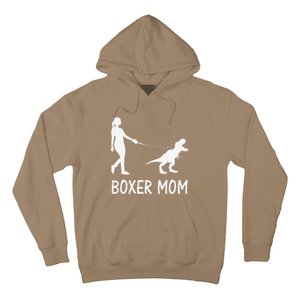 Boxer Mom Dog Boxer Mama Dinosaur Funny Mothers Day Hoodie