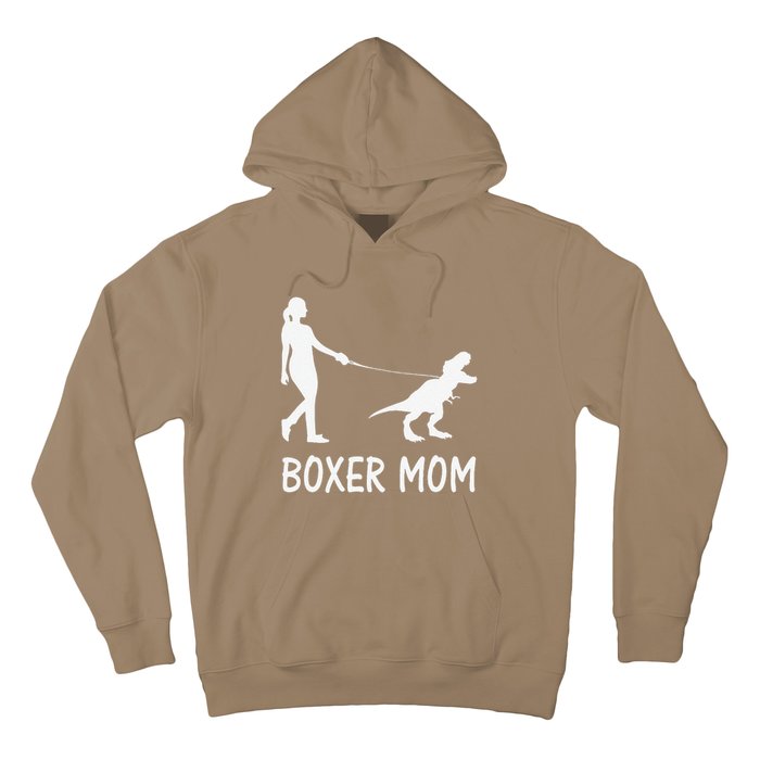 Boxer Mom Dog Boxer Mama Dinosaur Funny Mothers Day Hoodie