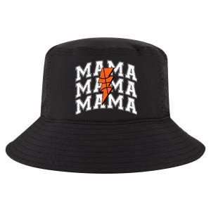 basketball Mama Distressed Lightning Bolt Mom Cool Comfort Performance Bucket Hat