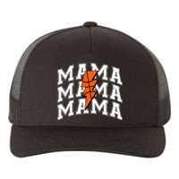 basketball Mama Distressed Lightning Bolt Mom Yupoong Adult 5-Panel Trucker Hat