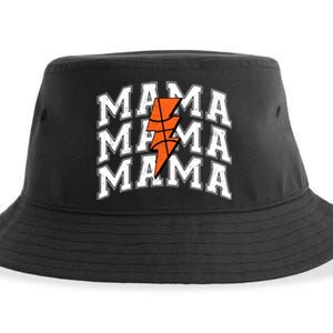 basketball Mama Distressed Lightning Bolt Mom Sustainable Bucket Hat