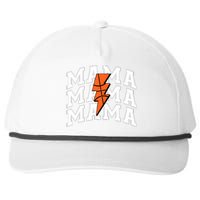 basketball Mama Distressed Lightning Bolt Mom Snapback Five-Panel Rope Hat