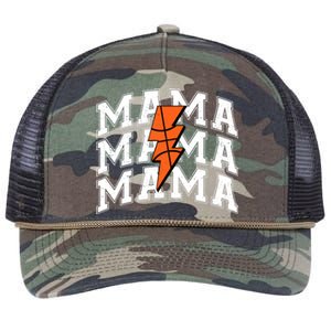 basketball Mama Distressed Lightning Bolt Mom Retro Rope Trucker Hat Cap