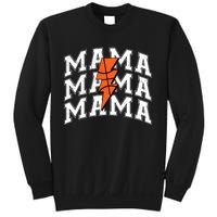 Basketball Mama Distressed Lightning Bolt Mom Sweatshirt