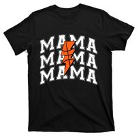 Basketball Mama Distressed Lightning Bolt Mom T-Shirt