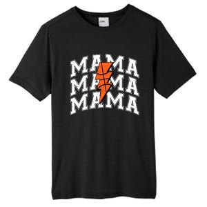 Basketball Mama Distressed Lightning Bolt Mom Tall Fusion ChromaSoft Performance T-Shirt