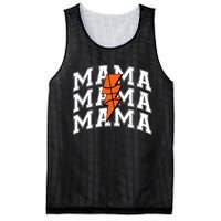 Basketball Mama Distressed Lightning Bolt Mom Mesh Reversible Basketball Jersey Tank