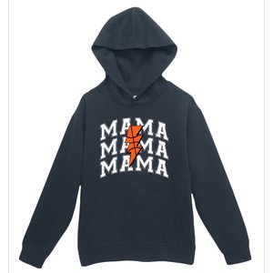 Basketball Mama Distressed Lightning Bolt Mom Urban Pullover Hoodie