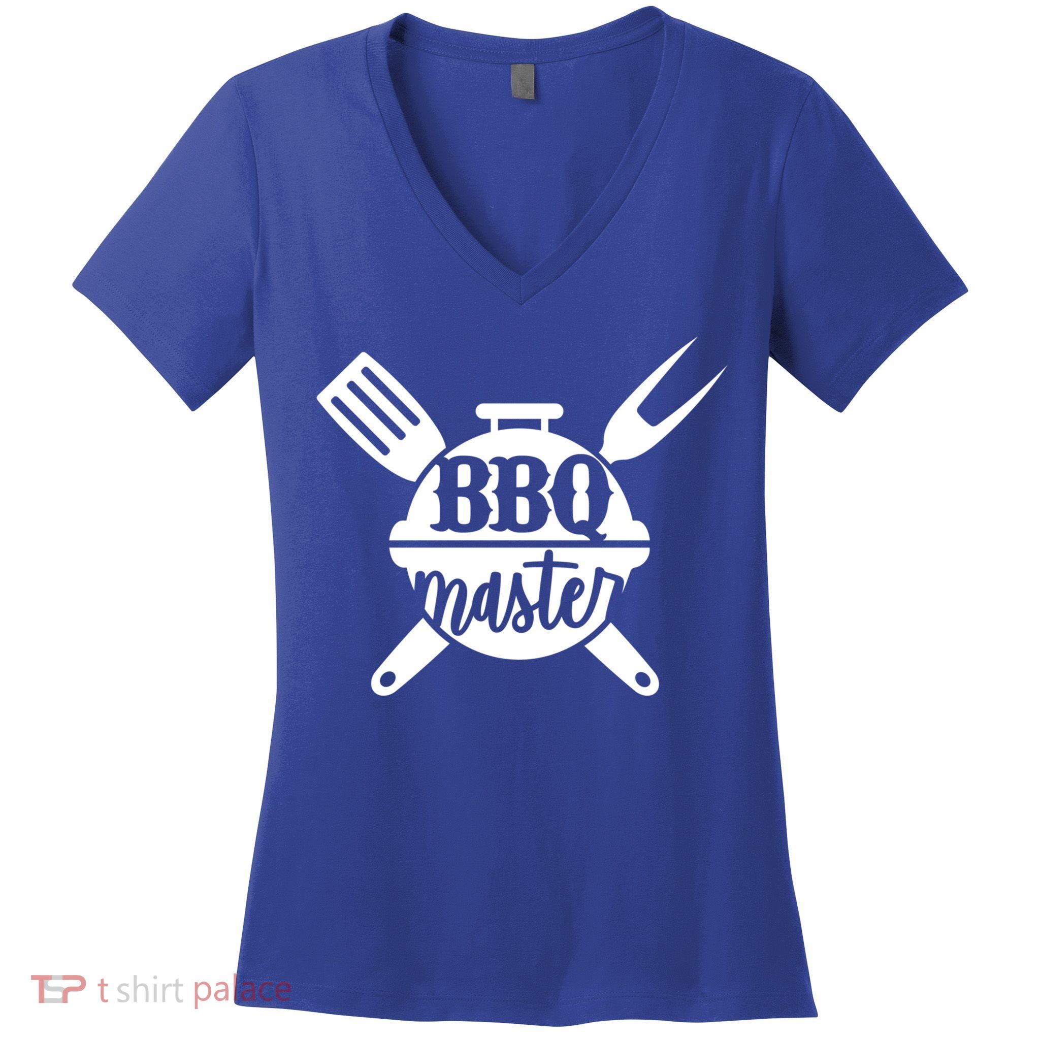 Bbq Master Dad Grilling Camping Fathers Day Funny Great Gift Women's V-Neck T-Shirt