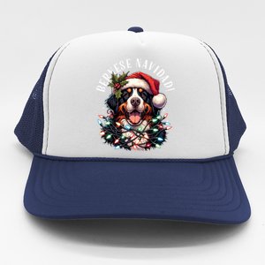 Bernese Mountain Dog Christmas Funny Bernese Navidad Berner Great Gift Trucker Hat