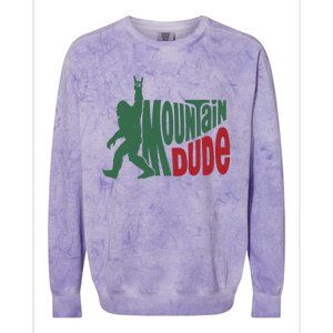 Bigfoot Mountain Dude Gift Colorblast Crewneck Sweatshirt