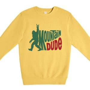 Bigfoot Mountain Dude Gift Premium Crewneck Sweatshirt