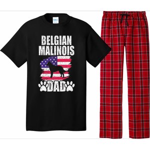 Belgian Malinois Dad Dog Lover American Us Flag Pajama Set