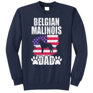 Belgian Malinois Dad Dog Lover American Us Flag Sweatshirt