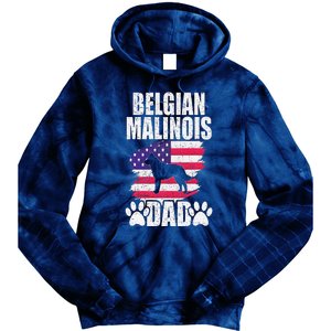 Belgian Malinois Dad Dog Lover American Us Flag Tie Dye Hoodie