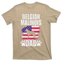 Belgian Malinois Dad Dog Lover American Us Flag T-Shirt