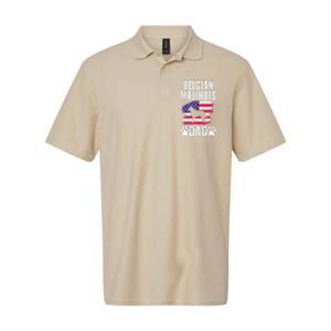 Belgian Malinois Dad Dog Lover American Us Flag Softstyle Adult Sport Polo