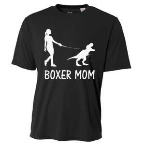 Boxer Mom Dog Boxer Mama Dinosaur Women Mother's Day Cooling Performance Crew T-Shirt