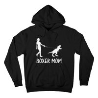 Boxer Mom Dog Boxer Mama Dinosaur Women Mother's Day Hoodie