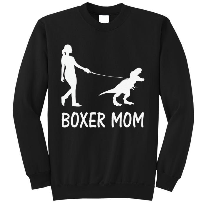 Boxer Mom Dog Boxer Mama Dinosaur Women Mother's Day Sweatshirt