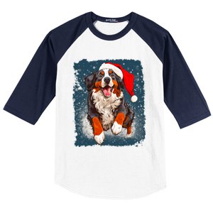 Bernese Mountain Dog Christmas Cute Gift Baseball Sleeve Shirt