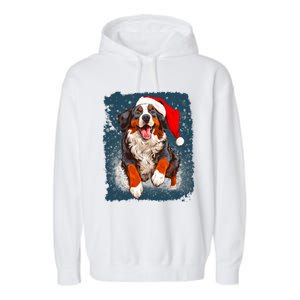 Bernese Mountain Dog Christmas Cute Gift Garment-Dyed Fleece Hoodie