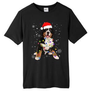 Bernese Mountain Dog Lights Christmas Matching Family Funny Gift Tall Fusion ChromaSoft Performance T-Shirt