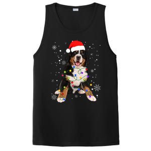 Bernese Mountain Dog Lights Christmas Matching Family Funny Gift PosiCharge Competitor Tank