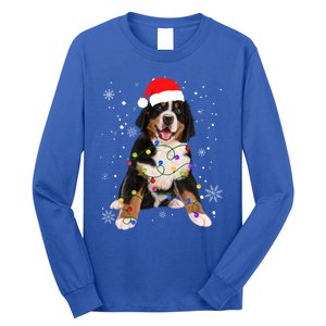 Bernese Mountain Dog Lights Christmas Matching Family Funny Gift Long Sleeve Shirt