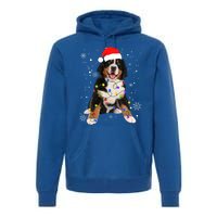 Bernese Mountain Dog Lights Christmas Matching Family Funny Gift Premium Hoodie