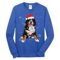 Bernese Mountain Dog Lights Christmas Matching Family Funny Gift Tall Long Sleeve T-Shirt