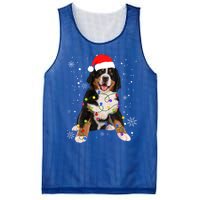 Bernese Mountain Dog Lights Christmas Matching Family Funny Gift Mesh Reversible Basketball Jersey Tank